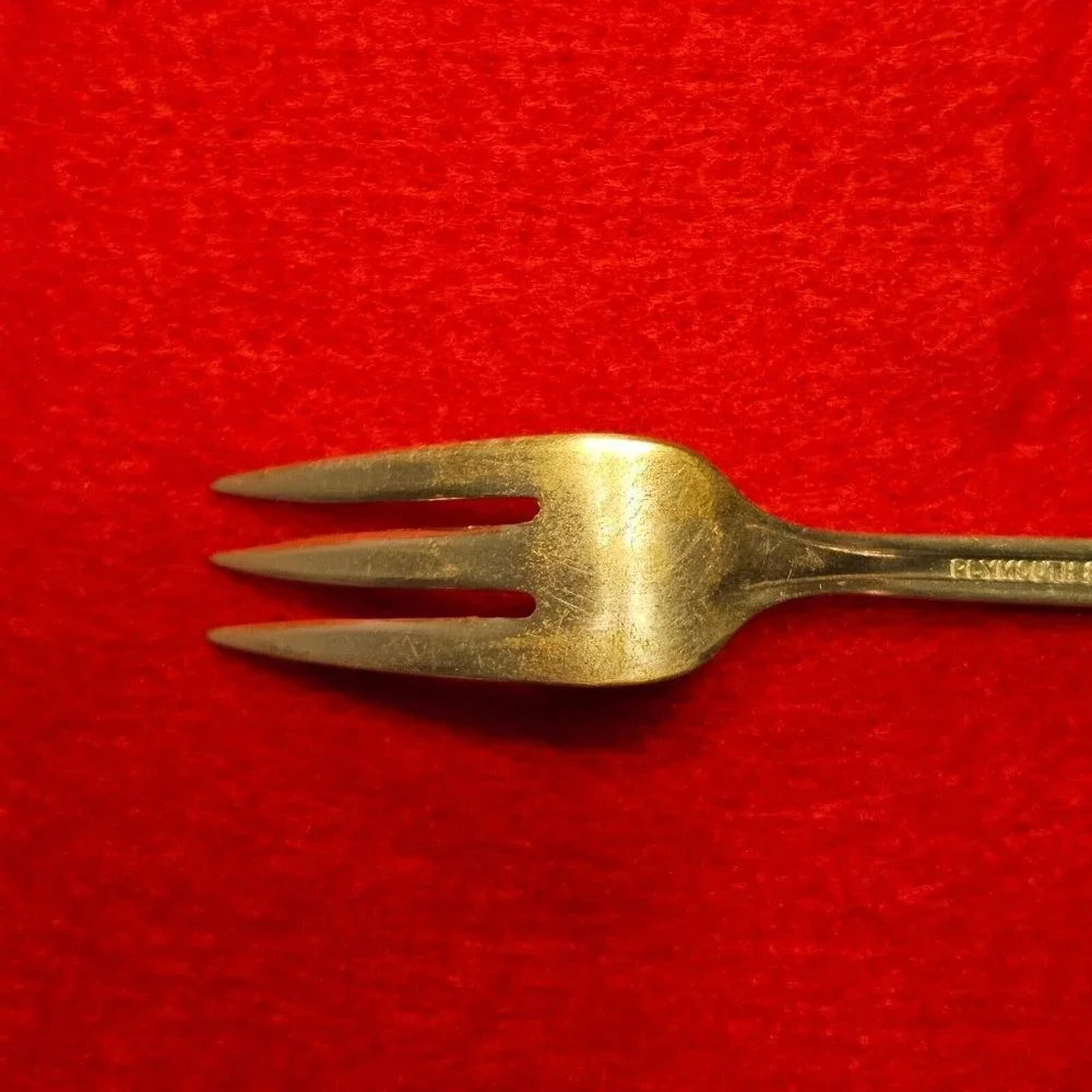 Plymouth‎ Silver Plate Cocktail Fork 1938 Jewel Pattern 5.75